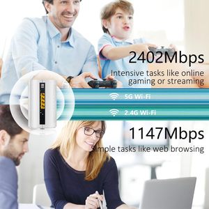 Router Mesh Doméstico MT7981B de Doble Banda 2.4GHz 5.8GHz 3000Mbps OPENWRT 5G SA/NSA Wifi6 CPE con 2 Ranuras para Tarjetas SIM, Router Wifi Desbloqueado - Product Image 6