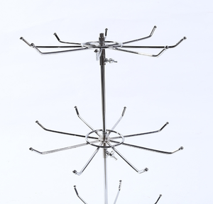 高品質360度回転ステンレス鋼3層ジュエリー店ラックソックス電話アクセサリーディスプレイスタンド - Product Image 3