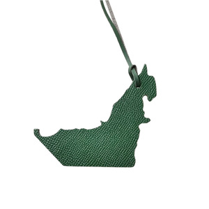 Pendentif en forme de carte du Moyen-Orient transfrontalier en cuir PU, breloque de sac, souvenir de voyage, étiquette de bagage, porte-clés - Product Image 5