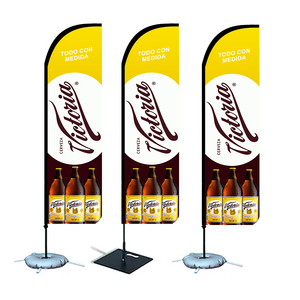 Banderas y pancartas promocionales para exteriores personalizadas al por mayor, bandera de playa con plumas de cerveza <span class=keywords><strong>Victoria</strong></span>, resistente al viento para publicidad - Product Image 1