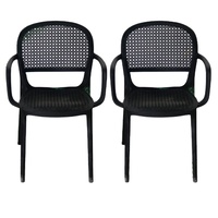 Fauteuil empilable en plastique PP durable, moderne et minimaliste, avec accoudoirs, pour hôtel, restaurant, jardin - Vente en gros