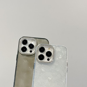 Funda para Teléfono Estilo Coreano con Lente de Cámara con Diamantes para <span class=keywords><strong>iPhone</strong></span> 17 <span class=keywords><strong>Pro</strong></span> <span class=keywords><strong>Max</strong></span> 16 15 14 13 <span class=keywords><strong>12</strong></span> 11, Funda Brillante - Product Image 4