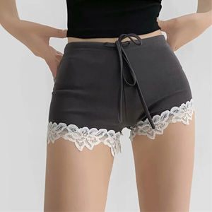 Shorts de Algodón con Cordones y Encaje Personalizados con Logotipo, Shorts con Ribete de Encaje, Ropa Interior, Shorts de Encaje para <span class=keywords><strong>Mujer</strong></span> - Product Image 5