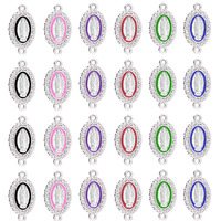 Incrustation en émail de 6 couleurs de strass notre dame vierge marie lien médaille miraculeuse rosaire Floral pièce maîtresse en alliage Crucifix Conne 30 pièces