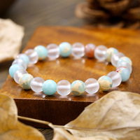 8mm Multi-Color Shoushan Pierre Oeil de Tigre Agate Perle Bracelet Bleu Blanc Céramique Dragon Sang Grenat pour Anniversaires Perle Principale