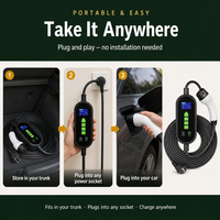 Chargeur EV portable 3,5 kW Type 2 CCS2, solution de charge AC compacte pour les appartements au Royaume-Uni