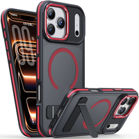 Coque de téléphone antichoc intégrale tendance en PC+TPU effet seconde peau avec béquille pour iPhone 18 Pro Max 17 Air 16 15 ProMax