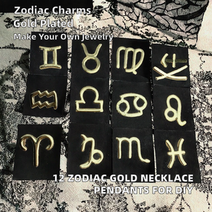 จี้สร้อยคอรูปจักรราศี 12 ราศี ชุบทอง 14K ยี่ห้อ TISHYA DIAMOND ประดับด้วยแก้วคริสตัล สำหรับทำเครื่องประดับ - Product Image 2