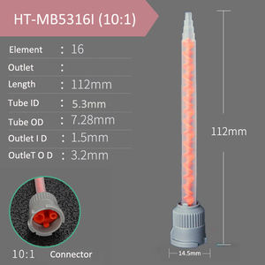 Boquillas Mezcladoras Estáticas Desechables, Puntas Mezcladoras Automáticas para Cartuchos Dispensadores de Adhesivos de Dos Componentes, 50 ml, 1:1, 10:1 - Product Image 6