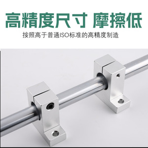 Linear Bearing Support <b>Bracket</b> 12 16 Mm Outer Diameter Aluminum Alloy Square Shape For Optical Axis Guide Rail - Product Image 3