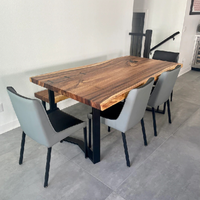 Table de salle à manger en bois massif de noyer, prix d'usine Runwood, mobilier de cuisine de luxe