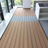 Planches de terrasse extérieures en WPC résistantes aux intempéries, style élégant haut de gamme, pour hôtels et cafés