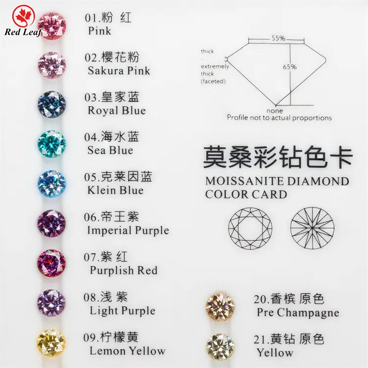 Redleaf Moissanite colors moissanite vvs gra certified various shapes diverse colors moissanite diamond