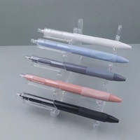 Aili Stylos gel personnalisés, stylos à encre noire 0.5mm Stylos d'écriture à pointe fine et lisse avec poignée en silicone, stylos rétractables