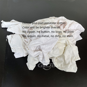 ホワイトトシャツラグコットン繊維廃棄物ベールガーメントカットピース掃除布海洋拭きラグ - Product Image 3