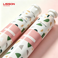Emballage de tube compressible en aluminium écologique pour crème pour les mains, dentifrice, peinture artistique, avec couvercle octogonal