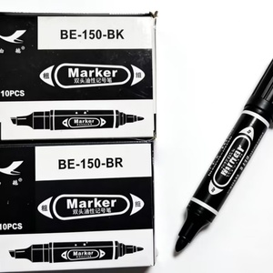 Muestra Gratuita de Bolígrafos Profesionales de Doble Punta, Redonda y Cincelada, Marcador Permanente de Tinta a Base de Aceite - Product Image 5