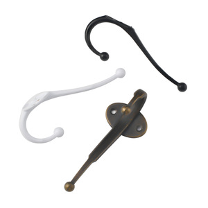 B-454 Wall <b>Hook</b> Zinc Alloy Antique Bronze Black <b>White</b> Single <b>Hook</b> Heavy Duty <b>Coat</b> Rack For Wall Or Door Installation - Product Image 5