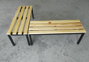 Vestiaire extérieur moderne en acier avec bancs de dressing et banc de parc en acier inoxydable pour jardin, patio et école - Product Image 6