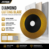 Lame diamantée 115 mm (4,5 po) super tranchante pour carrelage, porcelaine et pierre frittée, utilisation humide ou sèche, professionnelle, sans éclats