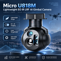 Kamera Gimbal Ringan Micro U818M EO + IR + LRF Laser Rangefinder untuk Muatan UAV, Inspeksi AI, Zoom Video