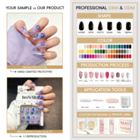 24 faux ongles à presser, rose nude, effet œil de chat, feuille de feuille d'or rouge, forme amande moyenne, réutilisables, élégants, style chinois, luxe léger