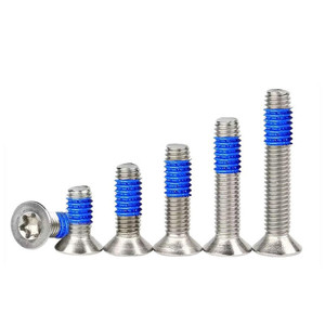 Tornillo de Dispensación <span class=keywords><strong>M2</strong></span> de Acero Inoxidable Azul, Antiaflojamiento, Cabeza Avellanada Torx, ISO14581 GB2673, Disponible en 25/40/50mm - Product Image 4