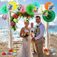Fournitures de fête sur le thème de la jungle hawaïenne et des toucans tropicaux, décoration en forme de ruche, pendentif perroquet d'été, ensemble d'accessoires pour l'aménagement du lieu