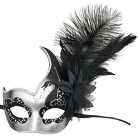 Masque vénitien Hstyle en dentelle avec plumes et fleurs pour mariage, carnaval, performance, costume rouge, masque de mode pour femme, mascarade