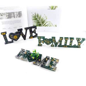 MUYULINS Fat Yaya Molde de silicona DIY con letras LOVE en inglés para decoración, herramientas para pasteles, resina epoxi en forma de barra transfronteriza - Product Image 3