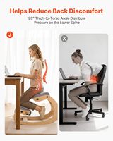 Chaise à genoux ergonomique HEXU, structure en bois massif, hauteur réglable, coussins en mousse épaisse, sans accoudoirs, inclinable, pour la maison, le bureau, la méditation