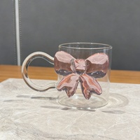 Tasse à cœur avec anse et couvercle respirant, faite à la main, 300 ml, pour usage quotidien à la maison et au bureau