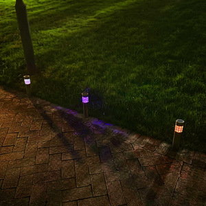 Solar Stainless Steel Ground Lamp Led Light <b>Sensor</b> <b>Water</b> Resistant Garden Patio Decorative Lighting Outdoor - Product Image 3