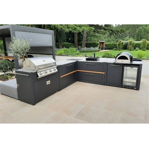 Vermonhouzz Nouveau Design Pod <span class=keywords><strong>de</strong></span> <span class=keywords><strong>Cuisine</strong></span> Extérieure en Acier Inoxydable 304 <span class=keywords><strong>avec</strong></span> Volets Roulants, Zéro Formaldéhyde, pour Barbecue - Product Image 2