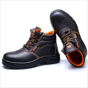 Zapatos de seguridad industriales ligeros para hombre, calzado de trabajo con punta de acero, color negro básico, precio barato