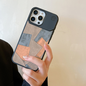 Étui pour téléphone portable à épissage de couleur irrégulière adapté à la <span class=keywords><strong>coque</strong></span> souple en cuir TPU anti-chute en cuir <span class=keywords><strong>iPhone</strong></span> 16 15 ProMax - Product Image 4