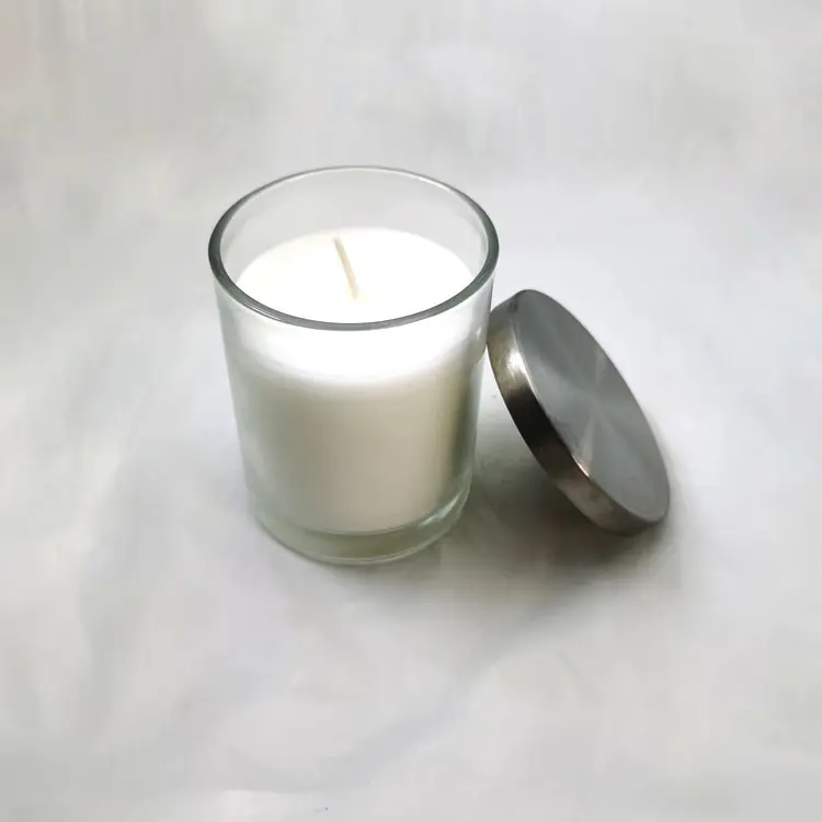 Vanilla and Lavender Mixed Scented Clear Glass Candles with metal Lid