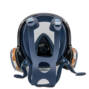 قناع غاز كيميائي أزرق أصلي من السيليكون يغطي الوجه بالكامل، جهاز تنفس لرش الطلاء - Product Image 1