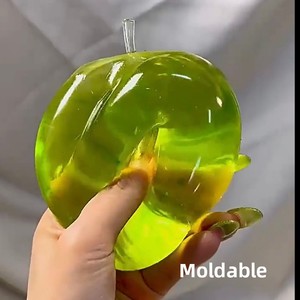 Jouet anti-stress en plastique vert océanique en forme <span class=keywords><strong>de</strong></span> pomme, unisexe, pour tous les âges, pour soulager <span class=keywords><strong>la</strong></span> colère, à récupération lente, cadeau - Product Image 4