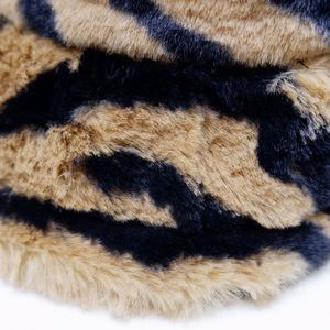 Sombrero de Pescador de Felpa con Estampado de Cebra para Mujer, Invierno 2022, Superventas, con Bolsa a Juego para Uso Diario, Fiestas y Viajes - Product Image 3