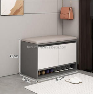 Banc à chaussures <span class=keywords><strong>d</strong></span>'<span class=keywords><strong>entrée</strong></span> FULLSUMMER <span class=keywords><strong>avec</strong></span> <span class=keywords><strong>rangement</strong></span> - Moderne et minimaliste, armoire à chaussures tout-en-un anti-poussière pour la maison, design compact - Product Image 4