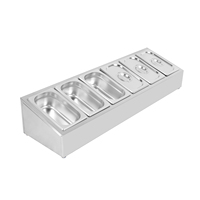 Restaurant Conteneur De Stockage Des Aliments Traiteur Gn Top Table Board Condiment Holders Avec Gn Food Pan and Cover
