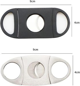 Coupe-cigares rond portable en gros avec double lame en acier inoxydable, logo personnalisé pour le voyage - Accessoires pour cigares - Product Image 3
