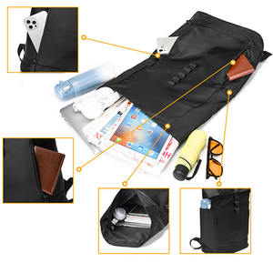 Custom Men's Fashionable Rolltop <b>Laptop</b> Backpack Waterproof Anti-theft <b>Cover</b> Business Leisure Backpack - Product Image 5