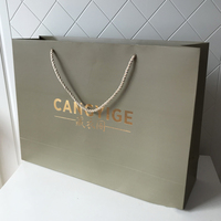 Sac en papier noir de luxe avec poignée en ruban Parfum Bijoux Cadeau cosmétique Vêtements Emballage d'achat pour vêtements