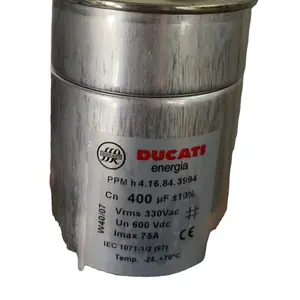 DUCATI ban đầu hoàn toàn mới ppm h4.16.84.3944 400UF 330V 600V 75*255mm tụ điện tư vấn đặt hàng dịch vụ khách hàng