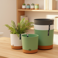 Pots à fleurs auto-arrosants en plastique, parfaits pour les plantes d'intérieur et d'extérieur