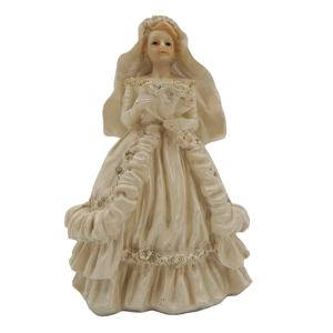 Ragazza della sposa figurina in abito da sposa per la decorazione della casa su ordinazione Polyresin Love europa arte popolare amore scultura Xiamen Port 720 pz - Product Image 6