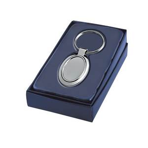Portachiavi Ovale Cavo 22x34 mm in Lega Metallica Stile Fashion con Stampa Offset e UV Personalizzabile con Logo per Uso Portachiavi - Product Image 2