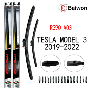 Emballage personnalisé, <span class=keywords><strong>prix</strong></span> d'usine en gros, essuie-glaces de pare-brise de voiture en caoutchouc naturel, lames d'essuie-glaces avant pour <span class=keywords><strong>Tesla</strong></span> <span class=keywords><strong>Model</strong></span> <span class=keywords><strong>3</strong></span> 2019-2022 - Product Image 1